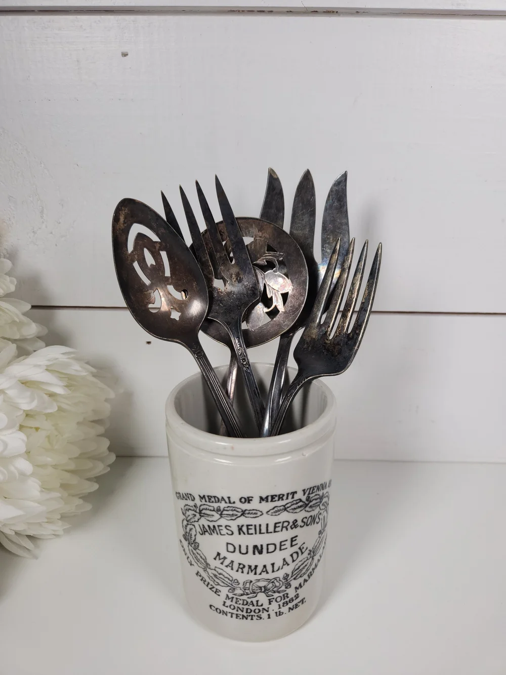 Vintage Silver Plated Serving Utensils Assorted Lot of 5 | Patina | Shabby Chic